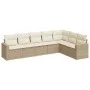 Set sofás de jardín 7 piezas y cojines ratán sintético beige de , Conjuntos de jardín - Ref: Foro24-3219038, Precio: 498,31 €...