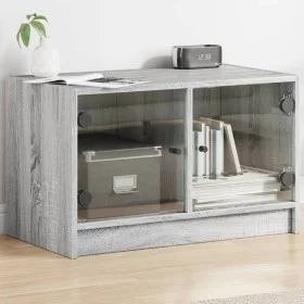 Mueble de TV con puertas de vidrio gris Sonoma 68x37x42 cm by , TV Furniture - Ref: Foro24-836362, Price: 38,93 €, Discount: %
