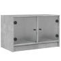 TV-Möbel mit grauen Glastüren aus Beton 68x37x42 cm von , TV-Möbel - Ref: Foro24-836360, Preis: 38,34 €, Rabatt: %