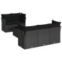 6-teiliges Gartensofa-Set und Kissen aus schwarzem Kunststoff-Rattan. von , Gartensets - Ref: Foro24-3249084, Preis: 428,32 €...