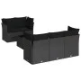 Set de sofás de jardín 6 piezas y cojines ratán sintético negro de , Conjuntos de jardín - Ref: Foro24-3249084, Precio: 419,3...