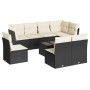 Set de sofás de jardín 8 piezas y cojines ratán sintético negro by , Garden sets - Ref: Foro24-3217766, Price: 485,40 €, Disc...