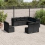 Set de sofás de jardín 11 pzas y cojines ratán sintético negro by , Garden sets - Ref: Foro24-3217815, Price: 674,08 €, Disco...