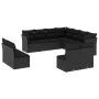 Set de sofás de jardín 11 pzas y cojines ratán sintético negro by , Garden sets - Ref: Foro24-3217815, Price: 675,34 €, Disco...