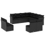 Set de sofás de jardín 11 pzas y cojines ratán sintético negro by , Garden sets - Ref: Foro24-3217815, Price: 674,08 €, Disco...