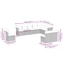 Gartensofa-Set mit 10-teiligen beigen Kissen aus synthetischem Rattan. von , Gartensets - Ref: Foro24-3217798, Preis: 617,54 ...