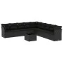 Set de sofás de jardín 10 pzas cojines ratán sintético negro by , Garden sets - Ref: Foro24-3217785, Price: 644,93 €, Discoun...