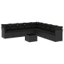 Set de sofás de jardín 10 pzas cojines ratán sintético negro by , Garden sets - Ref: Foro24-3217785, Price: 617,05 €, Discoun...
