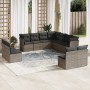 Set de sofás de jardín 11 pzas y cojines ratán sintético gris by , Garden sets - Ref: Foro24-3217820, Price: 630,47 €, Discou...