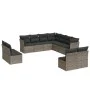 Set de sofás de jardín 11 pzas y cojines ratán sintético gris by , Garden sets - Ref: Foro24-3217820, Price: 620,10 €, Discou...
