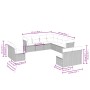 Set de sofás de jardín 11 pzas y cojines ratán sintético gris by , Garden sets - Ref: Foro24-3217820, Price: 630,47 €, Discou...