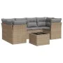 Set sofás de jardín 7 piezas y cojines ratán sintético beige de , Conjuntos de jardín - Ref: Foro24-3249108, Precio: 453,10 €...