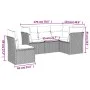 Gartensofa-Set mit 5-teiligen Kissen aus synthetischem Rattan in Beige. von , Gartensets - Ref: Foro24-3249478, Preis: 344,55...