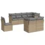 Juego de sofás de jardín con cojines beige 8 pzas ratán PE by , Garden sets - Ref: Foro24-3249768, Price: 531,14 €, Discount: %