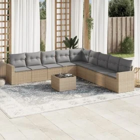 Gartensofa-Set mit 10-teiligen beigen Kissen aus synthetischem Rattan. von , Modulare Sofas für den Außenbereich - Ref: Foro2...