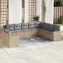 Juego de sofás jardín con cojines beige 10 pzas ratán sintético by , Modular outdoor sofas - Ref: Foro24-3251506, Price: 726,...