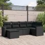 Set de sofás de jardín 6 piezas y cojines ratán sintético negro by , Modular outdoor sofas - Ref: Foro24-3251592, Price: 415,...