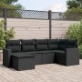 Set de sofás de jardín 6 piezas y cojines ratán sintético negro by , Modular outdoor sofas - Ref: Foro24-3251592, Price: 414,...
