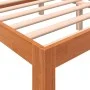 Bed frame with wax brown pine wood headboard 160x200 cm by , Beds and slatted bases - Ref: Foro24-844276, Price: 108,26 €, Di...