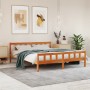 Estructura cama con cabecero madera pino marrón cera 180x200 cm de , Camas y somieres - Ref: Foro24-844400, Precio: 135,27 €