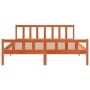 Estructura cama con cabecero madera pino marrón cera 180x200 cm de , Camas y somieres - Ref: Foro24-844400, Precio: 135,27 €