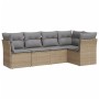 Juego de sofás jardín con cojines 5 pzas ratán sintético beige by , Garden sets - Ref: Foro24-3249438, Price: 350,17 €, Disco...