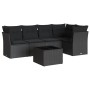 Set de sofás de jardín 6 piezas y cojines ratán sintético negro by , Garden sets - Ref: Foro24-3249444, Price: 403,01 €, Disc...