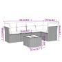 Set de sofás de jardín 6 piezas y cojines ratán sintético negro by , Garden sets - Ref: Foro24-3249444, Price: 403,01 €, Disc...
