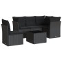 Set de sofás de jardín 6 piezas y cojines ratán sintético negro by , Garden sets - Ref: Foro24-3249484, Price: 403,01 €, Disc...