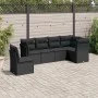 Set de sofás de jardín 6 piezas y cojines ratán sintético negro de , Conjuntos de jardín - Ref: Foro24-3249534, Precio: 387,1...