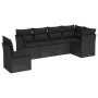 6-teiliges Gartensofa-Set und Kissen aus schwarzem Kunststoff-Rattan. von , Gartensets - Ref: Foro24-3249534, Preis: 399,49 €...