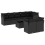 Set de sofás de jardín 8 piezas y cojines ratán sintético negro by , Garden sets - Ref: Foro24-3249754, Price: 603,40 €, Disc...
