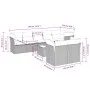 8-teiliges Gartensofa-Set und Kissen aus schwarzem Kunststoff-Rattan. von , Gartensets - Ref: Foro24-3249754, Preis: 601,44 €...