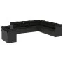 Set de sofás de jardín 11 pzas y cojines ratán sintético negro by , Garden sets - Ref: Foro24-3249714, Price: 707,80 €, Disco...