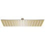 Cabezal ducha efecto lluvia acero inox cuadrado dorado 40x30cm