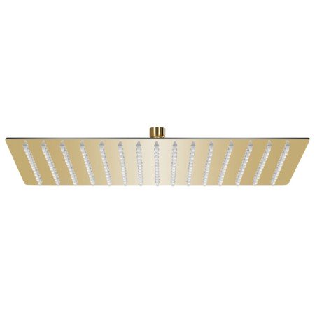 Cabezal ducha efecto lluvia acero inox cuadrado dorado 40x30cm en Cabezales de ducha | Comprar online en Foro24