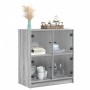 Nebenschrank mit grauen Sonoma-Glastüren 68x37x75,5 cm. von , Sideboards - Ref: Foro24-836383, Preis: 78,58 €, Rabatt: %
