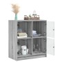 Nebenschrank mit grauen Sonoma-Glastüren 68x37x75,5 cm. von , Sideboards - Ref: Foro24-836383, Preis: 78,58 €, Rabatt: %