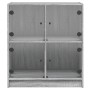 Nebenschrank mit grauen Sonoma-Glastüren 68x37x75,5 cm. von , Sideboards - Ref: Foro24-836383, Preis: 78,58 €, Rabatt: %