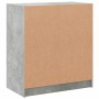Armario auxiliar puertas de vidrio gris hormigón 68x37x75,5 cm by , Sideboards - Ref: Foro24-836381, Price: 76,24 €, Discount: %