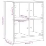 Nebenschrank mit grauen Glastüren und Betonoptik 68x37x75,5 cm. von , Sideboards - Ref: Foro24-836381, Preis: 75,20 €, Rabatt: %