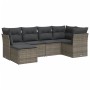 Set de muebles de jardín 6 pzas y cojines ratán sintético gris by , Garden sets - Ref: Foro24-3217950, Price: 347,08 €, Disco...