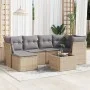 Gartensofagarnitur 7-teilig mit Kissen aus synthetischem Rattan in Beige. von , Gartensets - Ref: Foro24-3217959, Preis: 412,...