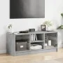 Mueble de TV con puertas de vidrio gris hormigón 102x37x42 cm by , TV Furniture - Ref: Foro24-836374, Price: 63,08 €, Discoun...