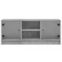 TV-Möbel mit grauen Glastüren aus Beton 102x37x42 cm von , TV-Möbel - Ref: Foro24-836374, Preis: 63,94 €, Rabatt: %