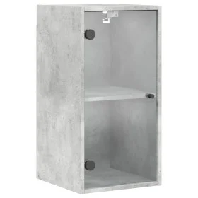 Wandmöbel mit grauen Glastüren und Betonoptik, 35x37x68,5 cm. von , Schließfächer und Lagerschränke - Ref: Foro24-836479, Pre...
