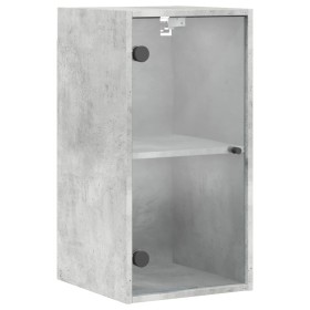 Wandmöbel mit grauen Glastüren und Betonoptik, 35x37x68,5 cm. von , Schließfächer und Lagerschränke - Ref: Foro24-836479, Pre...