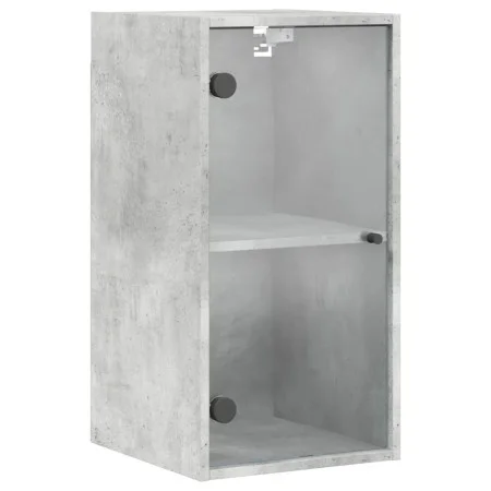 Wandmöbel mit grauen Glastüren und Betonoptik, 35x37x68,5 cm. von , Schließfächer und Lagerschränke - Ref: Foro24-836479, Pre...