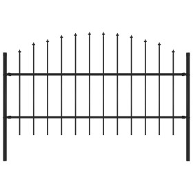 Garden fence with black steel spikes (0.75-1)x1.7 m by vidaXL, fence panels - Ref: Foro24-144941, Price: 56,02 €, Discount: %
