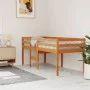 High bed solid wax brown pine wood 80x200 cm by , Beds and slatted bases - Ref: Foro24-844482, Price: 130,17 €, Discount: %